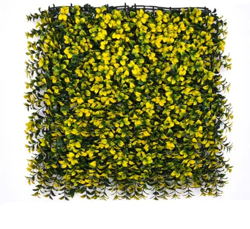 Pannelli da parete in legno di bosso artificiale da 50 cm x 50 cm, ideale per recinzioni e decorazioni esterne, foglie finte resistenti per uno splendido design paesaggistico