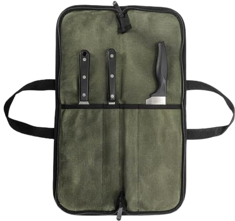 Sac à roulettes pour cuisiniers - Mallette à croquer de cuisine dans une protection à la cire résistante - Sac professionnel | Organisateur portable pour ustensiles culinaires avec action pour chef