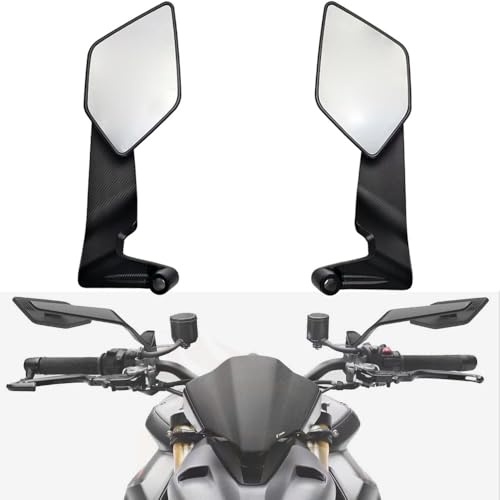 KABUTM Rétroviseurs Moto pour Suzuki GSXS 950 GSX S950 GSXS950 GSXS 950, Retroviseur Moto Embout de Guidon, Miroirs Moto Stealth Kit Miroir, Tourner Rétroviseurs Réglable Pliables
