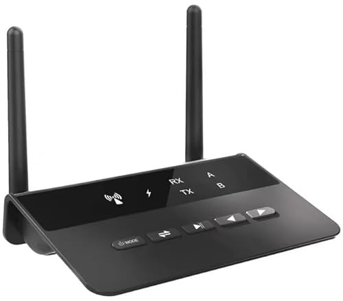 Émetteur et récepteur Bluetooth 80 m pour TV avec aptX HD à faible latence – Adaptateur audio sans fil avec prise auxiliaire et RCA 3,5 mm pour PC, LED/LCD, casque et émetteur Bluetooth de voiture