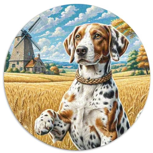 Deutscher kurzhaariger Zeiger 1000 Stück Puzzle Rund Fur Erwachsene Und Kinder Wildtiere Legespiel Geschicklichkeitsspiel Geschenk Fordernd Kleinkinder 1000pcs (67.5x67.5cm)