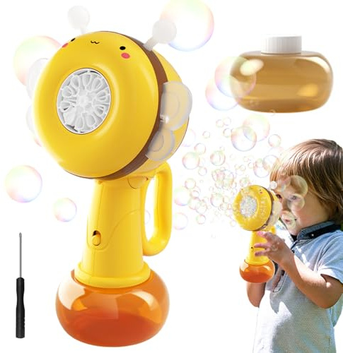 Elektrischer Seifenblasenstab – Bienenförmiges Rotierendes Spielzeug, Bunte LED-, Tragbare ABS-Konstruktion, Leichtes Design | Reisen, Karneval, Klassenzimmer, Spielen Im Freien, Geburtstagspar