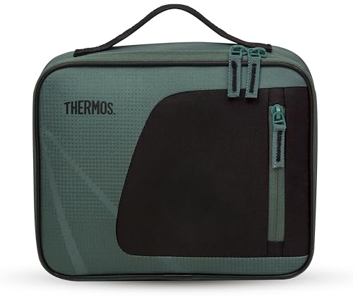 Thermos Radiance 4L Insulated Lunch Bag Rock Cap Green – Compact Cooler Bag with Leak-Resistant Food-Safe Lining, Heat-Sealed Interior, Wipe-Clean & Durable Design with Storage Pocket