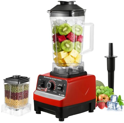 Blender for kitchen 2000W, 2L Jug Blender with Grinding Cup,Food Blender,15 Variable Speeds for Smoothies, Shakes, Frozen Blends, Ice Crushing & Sauces