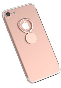 Kronya® | 360° drehbarer Smartphone Fingerhalter | Case Finger Griff Halter Halterung Handy Hülle Ring Ringhalter Ständer Tablet | Kompatibel mit Apple iPhone iPad Samsung Galaxy | 2 (Roségold)
