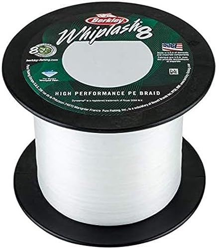 Berkley Whiplash 8 geflochtene Angelschnur – 100 % Dyneema 8-faches Geflecht für Salzwasser- und Süßwasserangeln