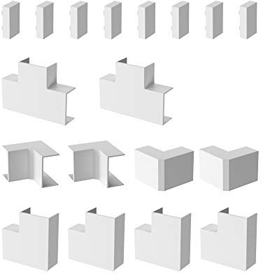 Set di accessori Cable Coach Habengut per il montaggio della canalina 22x12 mm, colore: bianco