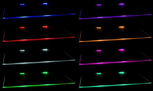 Set of 8 LED Glass shelve Edge Lighting Clips in Green [Energy Class A] Furniture led Light