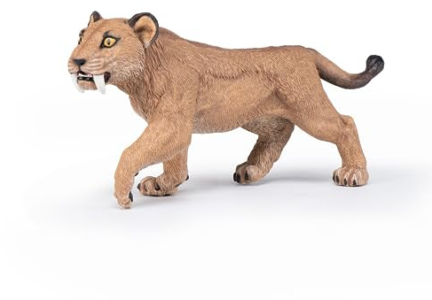 Papo -Figurine Peinte A La Main -Les Dinosaures-Jeune smilodon-55081-À Collectionner-pour Enfants - Filles et Garçons - A Partir de 3 Ans