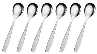 GRÄWE 6 Stück Eierlöffel Edelstahl poliert, Serie Königstein