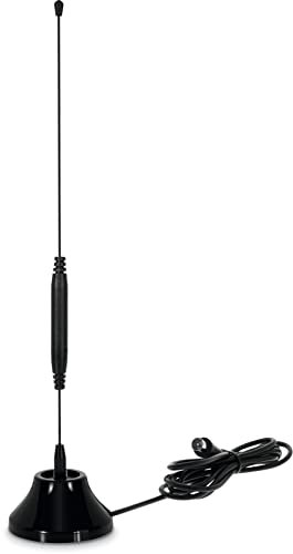 TechniSat DIGIFLEX TT6 - Passive Stab-Zimmerantenne DVB-T2/DAB+/UKW (Schutzart IP20, IEC-Anschluss, 75 Ohm Impedanz) schwarz