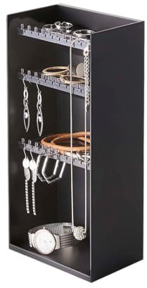 YAMAZAKI Home Tower Schmuck- und Make-up-Organizer, Standup-Kosmetik-Aufbewahrungsbox, Vitrine, Zubehör – ABS-Kunststoff