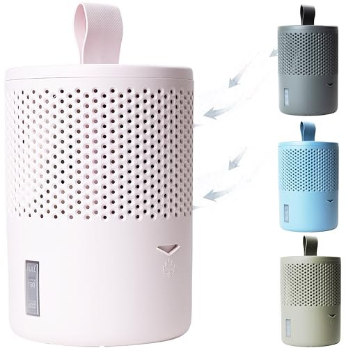 AbsoDry Duo Family - Deshumidificador silencioso sin electricidad - Para una mejor calidad del aire - Antihumedad armarios, sótano, baño, dormitorio - Deshumificadores de humedad - Rosado