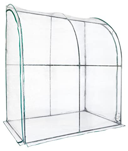 STI Serra da Muro per Balcone terrazza Giardino, per Piante e Fiori, Telo PVC, Due Aperture, Facile da Montare e riporre 5 Ripiani 200x100x210 H cm