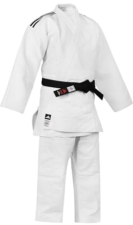 adidas Kimono de Judo Blanc Champion III IJF (Taille : 175-1 - Taille : Polybag)