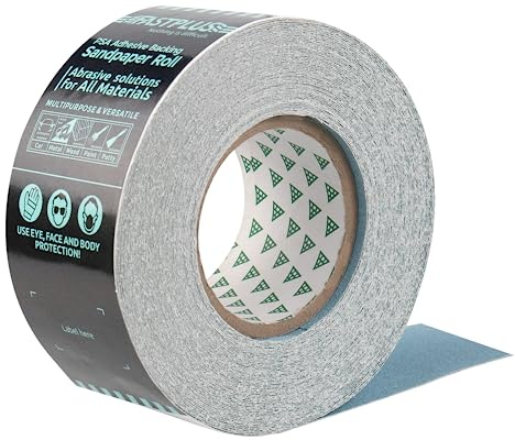 Sandpaper Roll PSA 180 Grit Premium Ceramic Sanding Sheet Roll, 2-3/4 Wide 20 Yard Self Adhesive Sticky Back Longboard Continuous Roll for Automotive and Woodworking