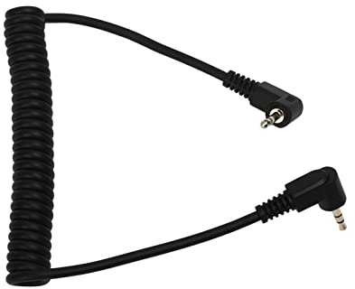 Blitzsynchronisationskabel, 2,5-mm-Stecker auf Stecker, Spiralkabel, Kamera-Federkabel, 1 M Wasserdichtes Kamera-Fernbedienungs-Auslösekabel für DSLR-Kameras der EM-Serie von Olymp