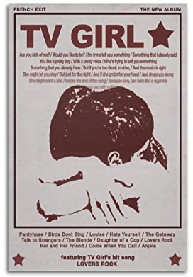 FCYYDS Leinwand-Poster, Motiv: TV-Mädchen, Musikalben, Poster, Wandkunstdruck, ästhetische Raumdekoration, Heimbüro-Dekoration, 20 x 30 cm, ungerahmt