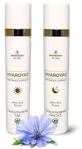 Geschenk Set Gesichtspflege Anti-Age, Tag + Nacht, 2x 50ml | spendet Feuchtigkeit, pflegt Falten, regeneriert Gesichtshaut, Geschenkfertig verpackt