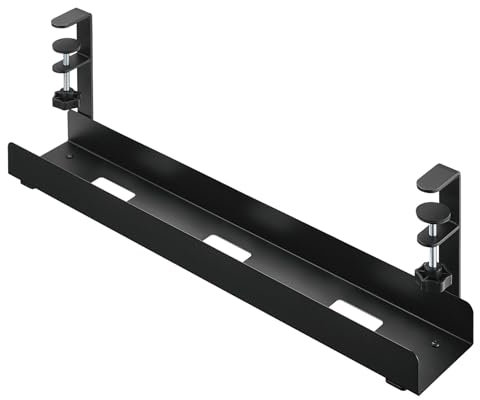 ADAKAT Office Schreibtisch-Kabelkanal XXL I Typ-1, Klemm-Montage, Schwarz, 600 x 105 mm