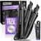 PROCREA® Premium 3er Cuttermesser & Klingen Set Black Edition [Extrem Robust & Ultrascharf] Das 18 mm Teppichmesser in bester Qualität - inkl. extra starken & scharfen Qualitäts-Abbrechklingen