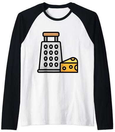 Fun Cheese Lover Cheese Grater Raglan Baseball Tee