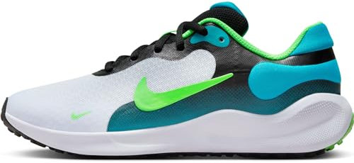 Nike Revolution 7 (GS), Joven Athletes Shoe, Black Green Strike Football Grey, 39 EU
