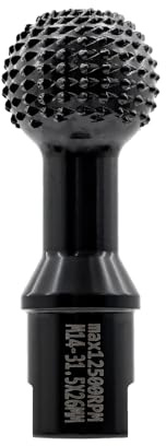 Woodworking Carving Rasp Drill Bit, 31.5mm DARTOTEK DIY Engraving Spherical Gouge Grinding Router Bit Carving Tools with M14 Thread for Wood Carving, Grinding, Polishing, Engraving