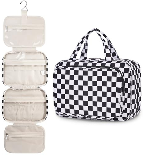 Narwey Kulturtasche Damen Kulturbeutel Zum Aufhängen Waschtasche Herren | Kosmetiktasche Mädchen mit Viel Platz, Reise Make up Organizer Tasche, Trocken und Nasstrennung, Geschenke für Frauen