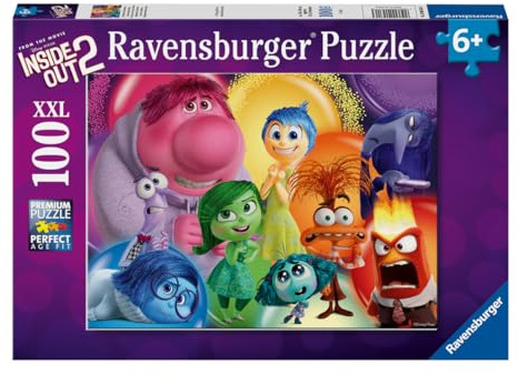 Ravensburger - Barnpussel - 100 XXL-bitar - Upptäck känslor/Disney Pixar vice versa - Flicka eller pojke från 6 år - Pussel av hög kvalitet - 12001611