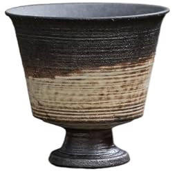 XGTEAHHC 2pc/Set Vintage Old Rock Mud Teacup High-feet Master Cup Retro Coarse Pottery Meditation Cup Chinese Chazhan Mug Tableware 40ml