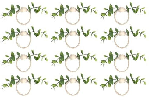 QUARKZMAN 20Pezzi Anelli Portatovaglioli, Rustici Fermatovaglioli da Tavola in Stile Rustico per Decorazioni Matrimonio, Feste, Banchetti, 160 mm