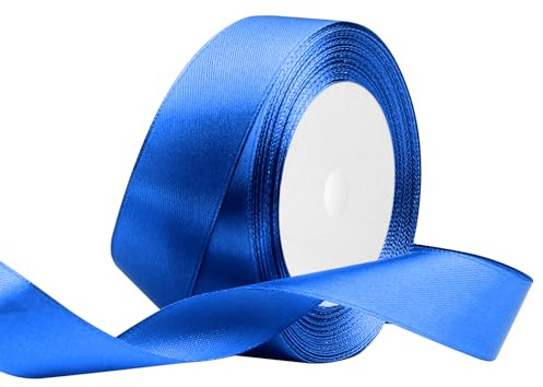 OUTPGAGA Blau Satinband 25mm x 22m Geschenkband für Hochzeit Basteln | Schleifenband für Geschenkverpackung Verzieren von Blumensträußen, Haarschmuck und Kleidung, Schleifen, Geburtstage