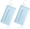 2 Case Portable Dental Floss Dispenser with Adult Flosser Sticks 20 Count, Travel Floss Case for Cleaning Teeth and Oral Care, Refillable Flossers Boxes for Dinners, Dating, Travel, Hotels (Blue)