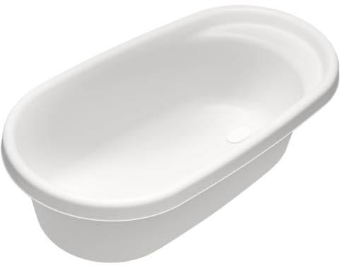 Orthex Baignoire bébé avec bouchon 27 L | Blanc | Bain pour Bébé | Sans BPA | Garantie 10 ans | L77 x W41 x H24 cm