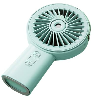 Ventilador de nebulización con rociador de agua recargable de mano pequeño para ventilador de viaje para exteriores