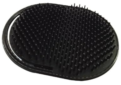 Cepillos masajeadores de cabello suaves y portátiles, para lavar el cabello, cuero cabelludo, ducha corporal, champú de bolsillo de viaje, herramienta de cuidado (negro)