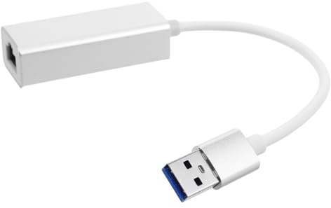 Adattatore Ethernet USB 3.0 in Lega di Alluminio, Gigabit | Tipo C a Rj45, senza Driver, Trasferimento ad Alta Velocità, Argento per Viaggio e Uso Esterno