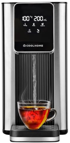 CoolHome HW24 varmvattendispenser – 2,5 l | 45–100 °C – varmt vatten på några sekunder – med pekskärm – svart