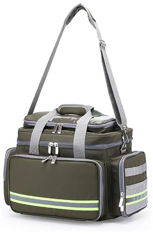 Trousse de premiers secours médicale professionnelle avec séparateurs amovibles pour traumatisme d'urgence, soins de santé à domicile, EMT, et utilisation infirmière(Green)
