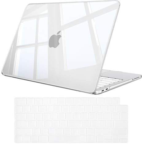Fintie Funda y Protector de Teclado para MacBook Neo de 13 Pulgadas 2026 | (Modelo A3404 con Chip A18 Pro) Funda Protectora Rígida Ultradelgada , Transparente