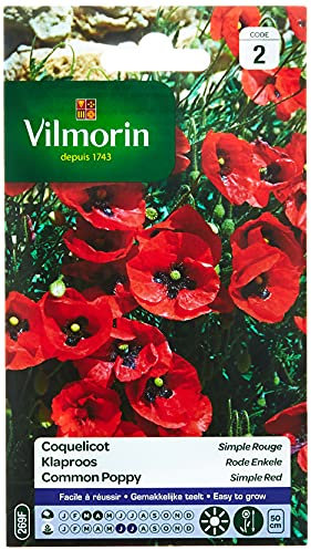 Vilmorin 5241442 Coquelicot simple Rouge 9 x 0.5 x 16 cm