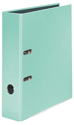 Falken PastellColor-Ordner 8 cm breit (5er Pack) DIN A4 Pastell-Farbe Minz Grün