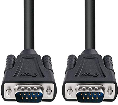 DTech 3 m DB9 Serielles Kabel COM Anschluss Stecker zu Stecker RS232 Gerade durch 9 poliges Datenkabel