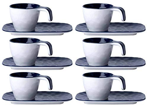 Marine Business Harmony Blue - Set di 6 tazze da caffè con piattino
