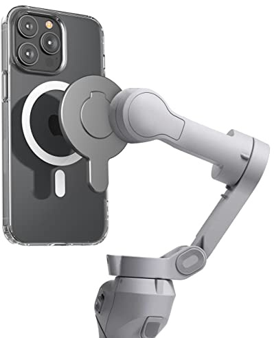 ENCASED Magnetic Adapter for DJI Osmo Mobile Smartphone Gimbal Stabilizer - Compatible with MagSafe (DJI OM 8 7P 7 SE 6 5 4)