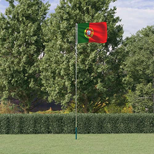 Decor-Portugal Fahne und Mast 5,55 m Aluminium Haus & Garten