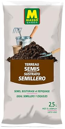 Peyca Sustrato para semilleros 2.5L - Masso. Ideal para semilleros y esquejes. Listo para Usar
