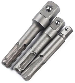 Veemoon 3-Teiliges Set bohrständer Sechskant-Adapter Akku-Bohrer-Adapter Quadrat bohren dreiteiliger Anzug Ärmel