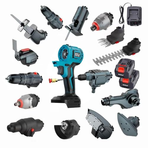 Kit combinato utensile elettrico a batteria, kit combinato utensile elettrico senza spazzole 15 in 1, tagliasiepi 2 in 1, kit di utensili for la lavorazione del legno con batteria da 3,0 Ah